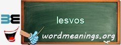 WordMeaning blackboard for lesvos